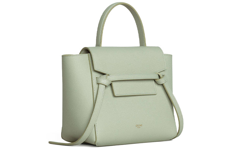 CELINE Grained Calfskin Catfish Bag Shoulder Bag Crossbody Bag Handbag Women's Aqua Green