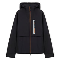 LOEWE x On Solid Color Zip Closure Hooded Long-Sleeved Women's Black