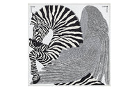 HERMES Silk Scarves Women's Black White