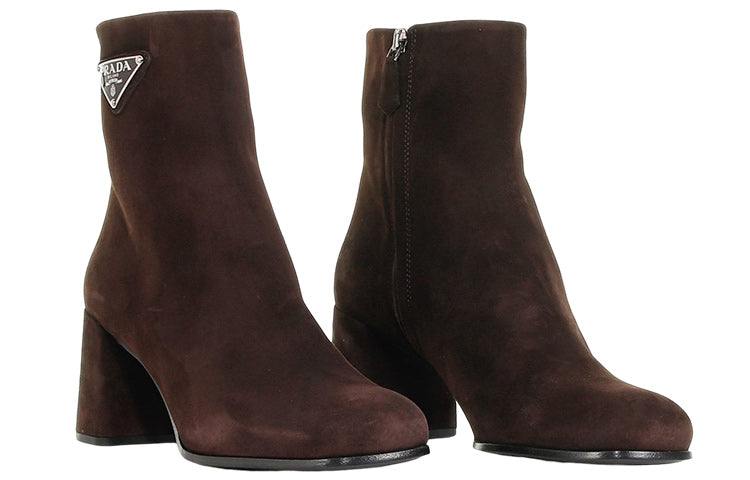PRADA Ankle Boots Women's Brown
