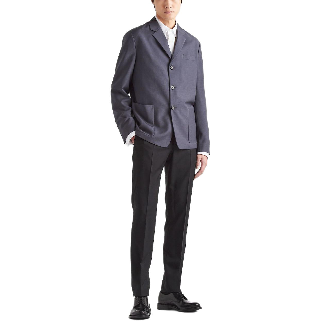 PRADA Business Suits Coats Men's Iron Gray