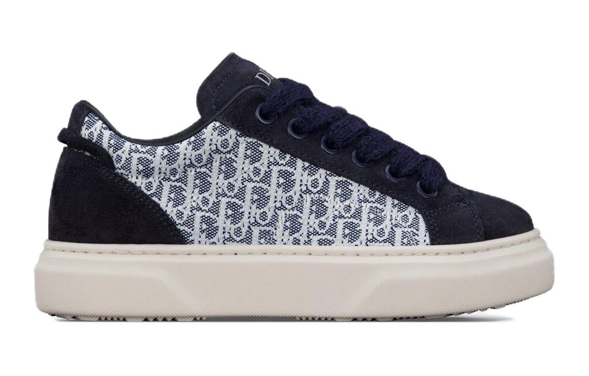 DIOR B33 Low-Top Kids' Skateboarding Shoes Blue White Kids'