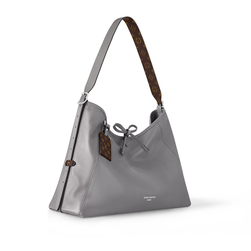 LOUIS VUITTON Carryall Dark MM Shoulder Bag Medium Grey