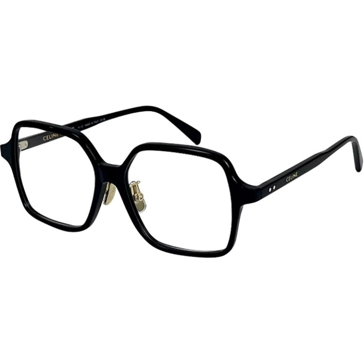 CELINE Plate Irregular Shape Eyeglass Frames Unisex Black
