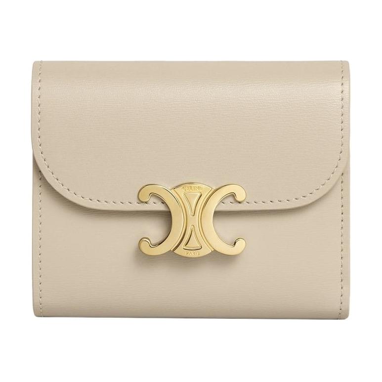 CELINE Calfskin Wallet Women's Gold