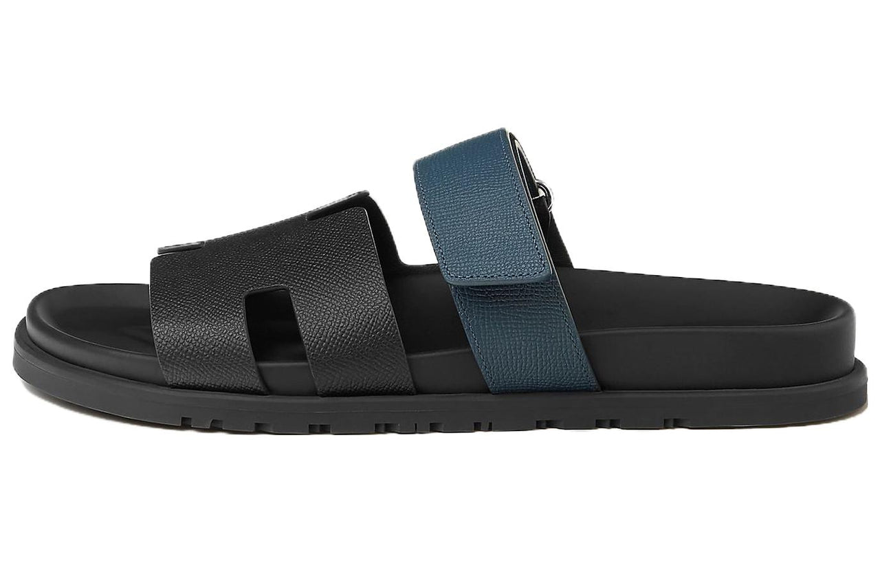HERMES Chypre Slide Slippers Men's Blue