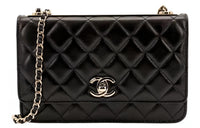 CHANEL Trendy Cc Sheepskin One Shoulder Handbag Crossbody Bag Women's Black