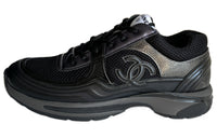 CHANEL Black Horn King Low Top Casual Shoes Men's Black