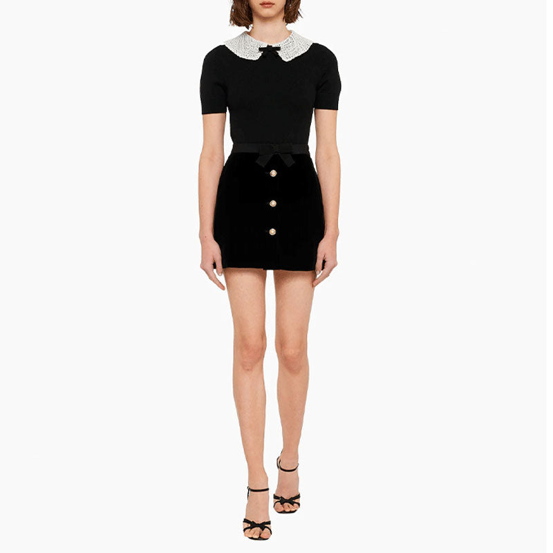 MIU MIU Casual Short Skirts Women's Black