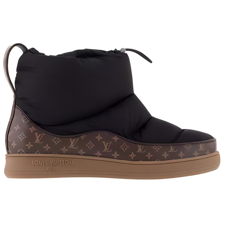 LOUIS VUITTON Ankle-Length Snow Boots Women's Black