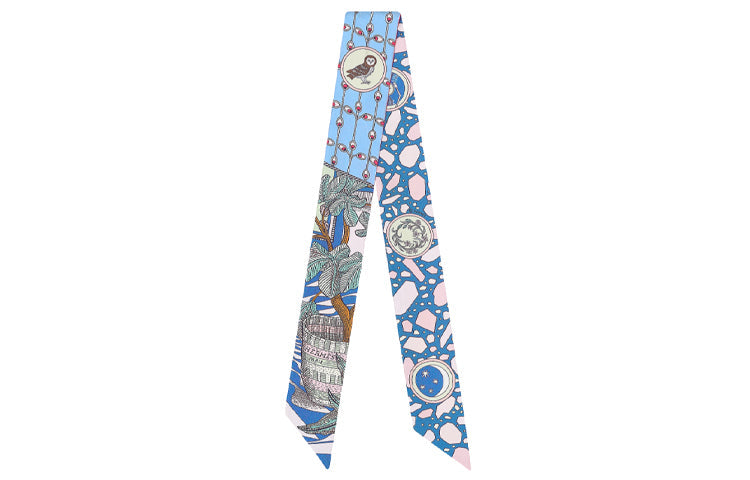 HERMES Silk Scarves Women's Blue