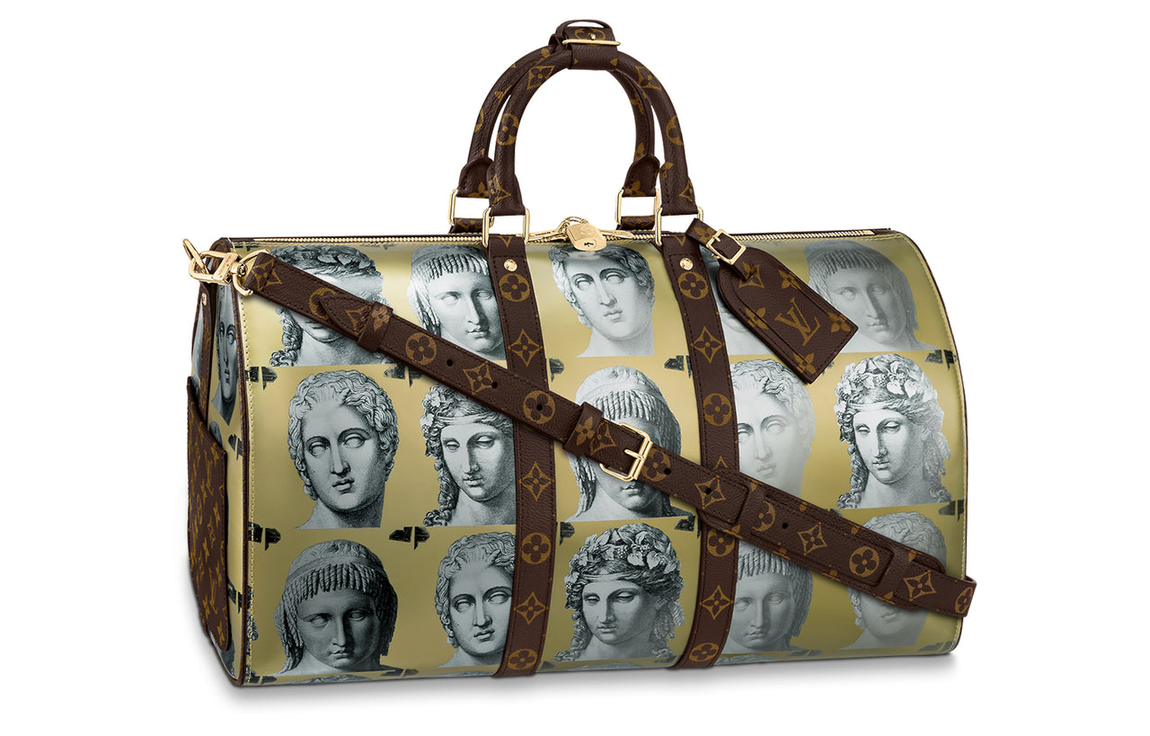 LOUIS VUITTON X Fornasetti Keepall Bandouliere 45 Gold