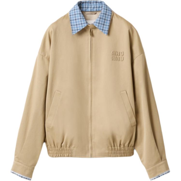 MIU MIU Logo embroidered Bomber Jacket