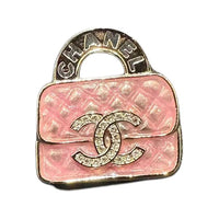 CHANEL Resin Brooches Women's Pink