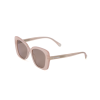 CHANEL Plate Frame Rectangular Sunglasses Unisex Pink