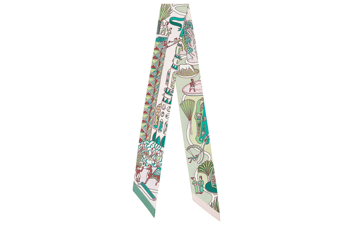 HERMES Silk Scarves Women's Green