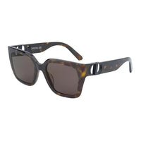 DIOR Metal Plate Frame Acetate Square Sunglasses Unisex Tortoiseshell