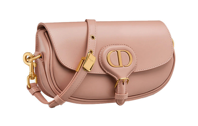 DIOR Bobby Smooth Cow Leather Crescent Bag, Handbag, Shoulder Bag, Crossbody Bag Women's Pink