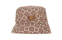 PRADA Bucket Hats Women's Umber/White