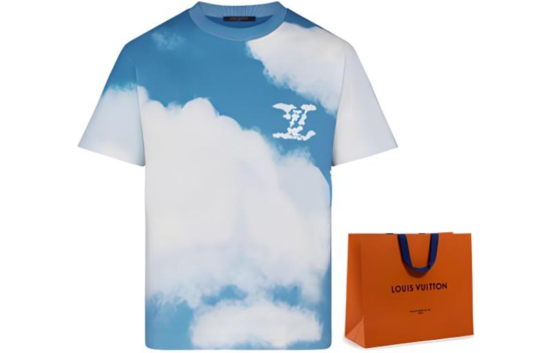 LOUIS VUITTON LV Heaven On Earth Blue Sky White Clouds T-shirt