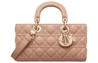DIOR Lady D Joy Lambskin Lady Dior Bag, Shoulder Bag, Crossbody Bag, Handbag Medium Size Women's Nude