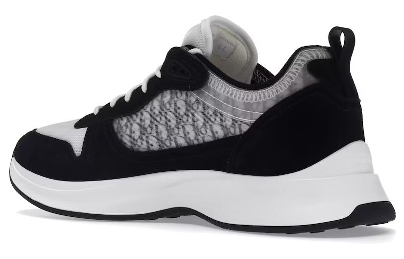 DIOR B25 Oblique Runner Sneaker Black Suede