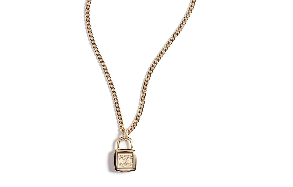 CHANEL Necklaces Women's Gold