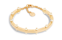 DIOR Metal Resin Pearl Bracelets Women's Gold