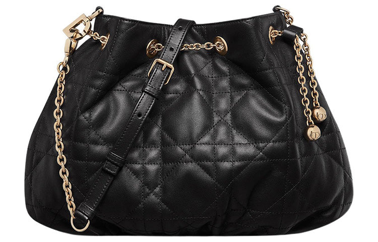 DIOR Ammi Soft Sheepskin Handbag, Crossbody Bag, Shoulder Bag Women's Black