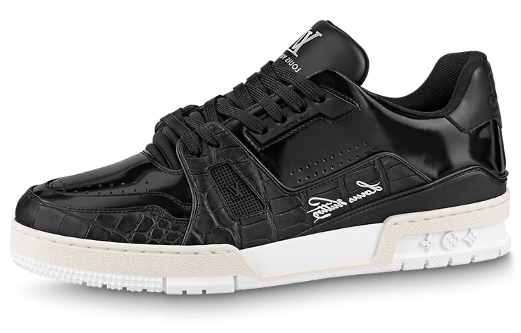 LOUIS VUITTON Trainer Stylish Skateboarding Shoes Men's Black