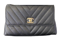 CHANEL Coco Handle Grained Calfskin With Gold Metal Portable Crossbody Bag Shoulder Bag Small Size Women's Black