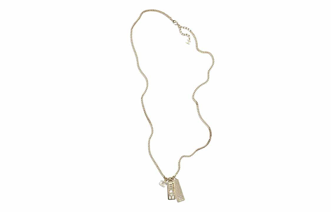 CHANEL Necklaces Women's Gold