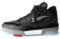 LOUIS VUITTON Trainer Sneakers 'Black Monogram Red'