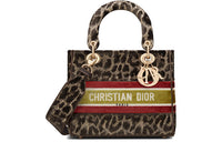 DIOR Lady D Lite Embroidery Lady Dior Bag One Shoulder Handbag, Crossbody Bag Regular Women's Tan