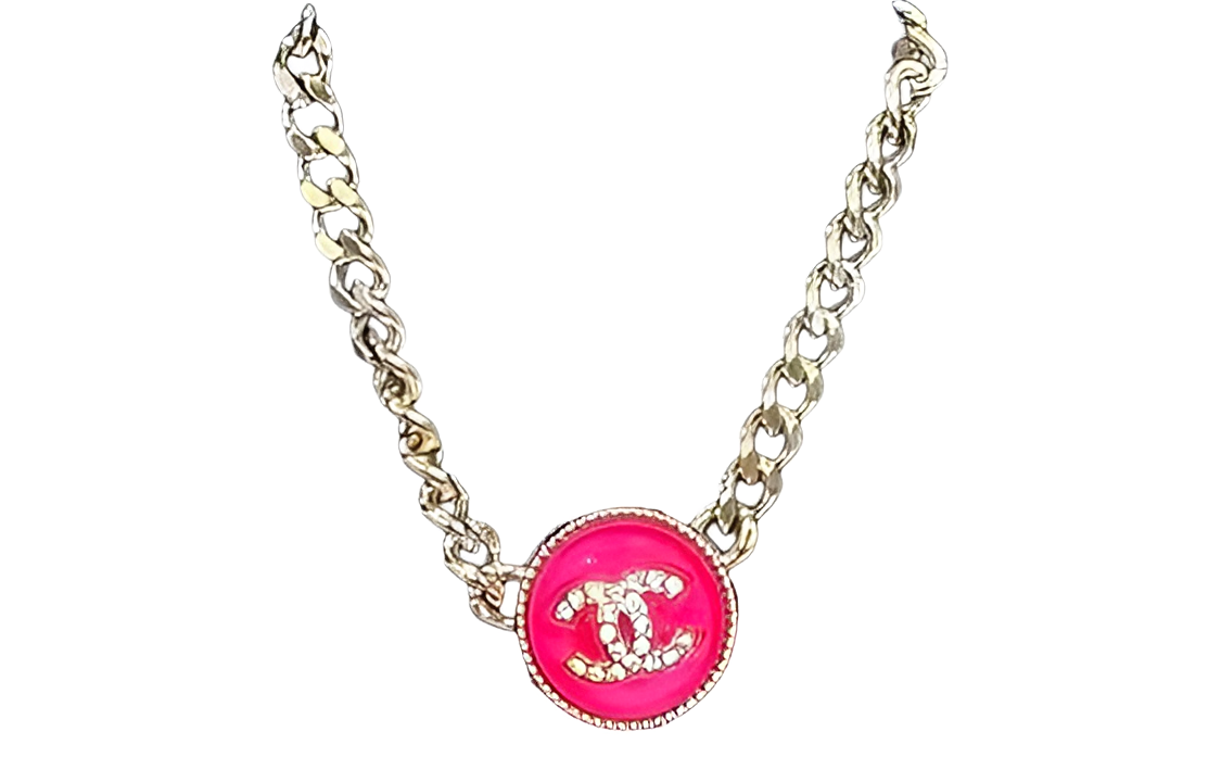 CHANEL Necklaces Women's Gold/Pink