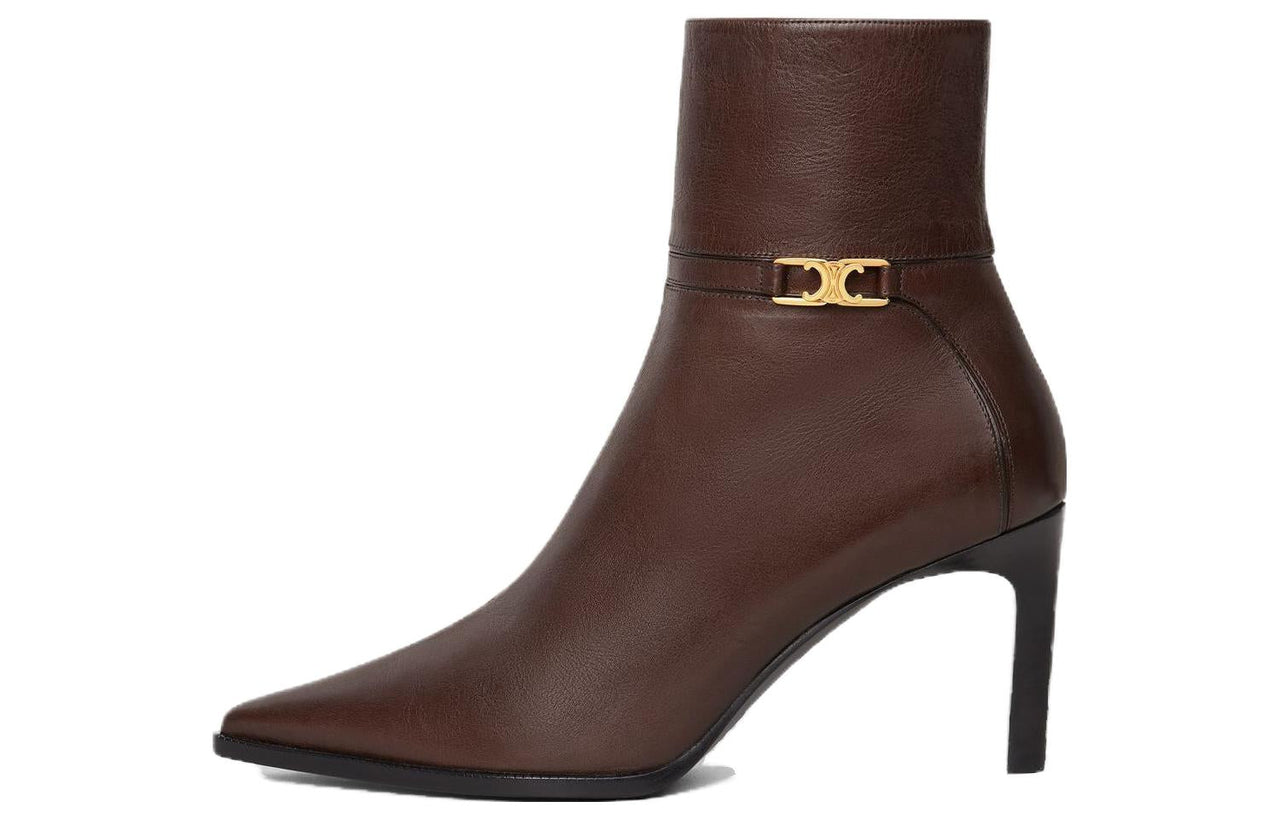 CELINE Ankle Boots Women's Brown