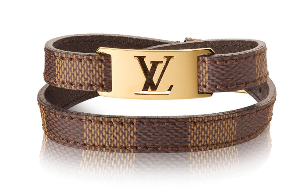 LOUIS VUITTON Canvas With Calfskin Wristbands Unisex Brown