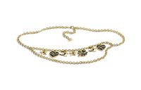 CHANEL Fashion Logo Hanging Sign Waist Chains Women's Gold