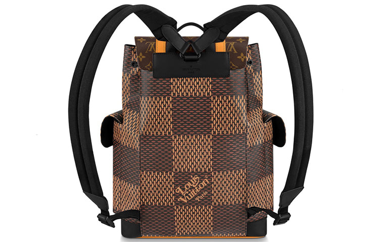 LOUIS VUITTON X Nigo Christopher Backpack Damier Ebene Giant Pm Brown