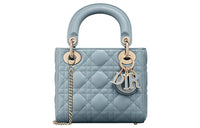 DIOR Lady Dior Sheepskin Dior Bag Shoulder Bag Crossbody Bag Handbag Mini Women's Haze Blue