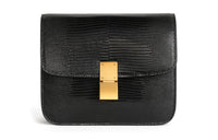 CELINE Classic Bo Lizard Skin Tofu Bag Block Handbag Shoulder Bag Crossbody Bag Teen Women's Black
