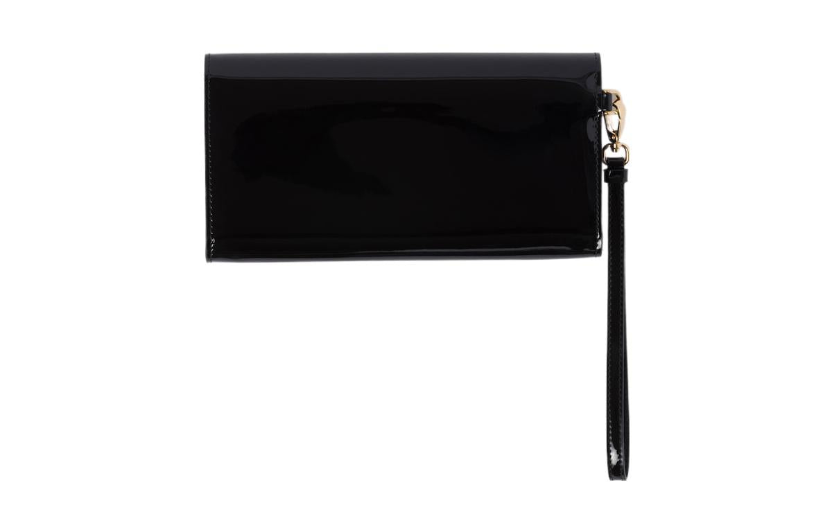 MIU MIU Patent Leather Card Holder Women's Black & Red