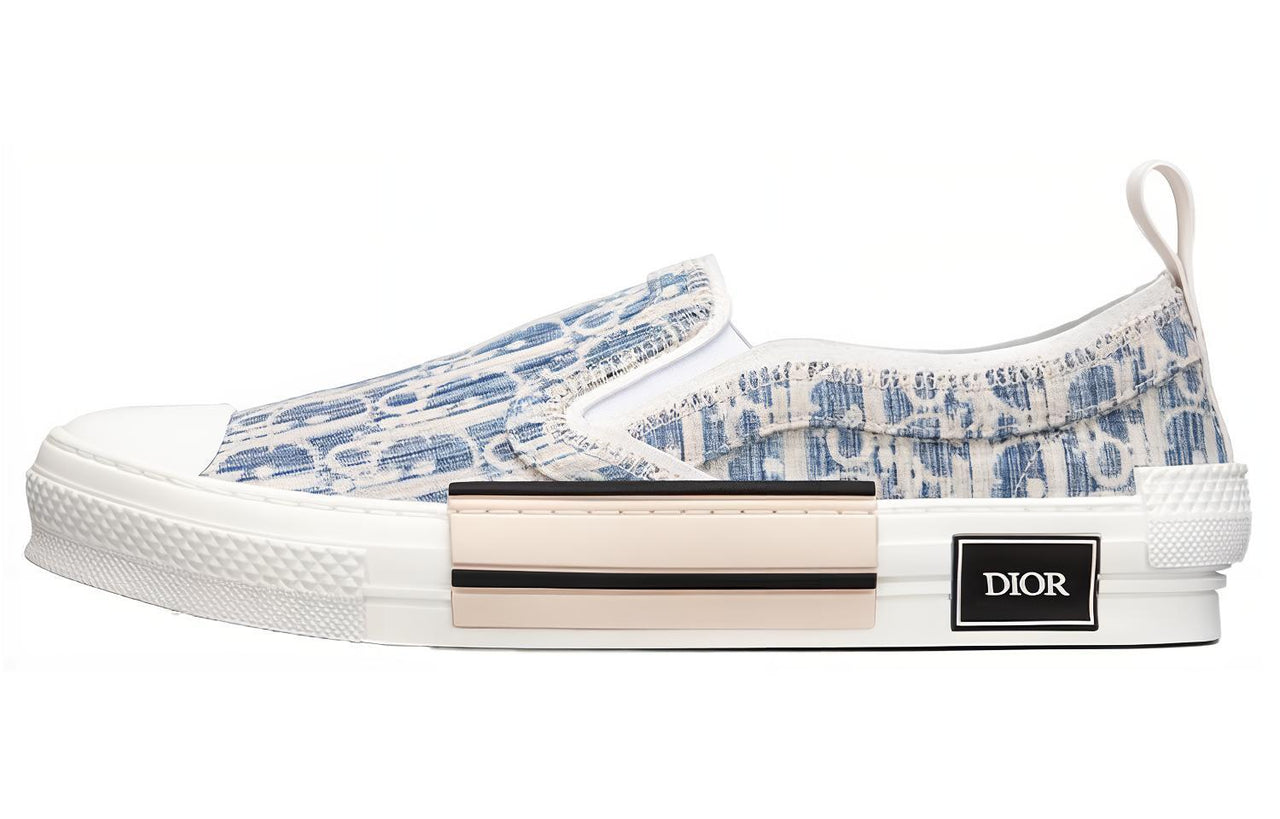 DIOR B23 Low Blue Oblique Kasuri Jacquard