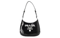PRADA Cow Leather Shoulder Bag Crossbody Bag Women's Black
