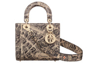 DIOR Lady DiorMy ABCDior Calfskin Lady Dior Bag, Shoulder Bag, Crossbody Bag, Handbag Trumpets Women's Beige/Black