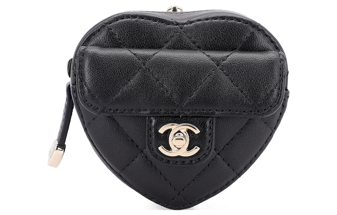 CHANEL Lambskin Shoulder Bag, Crossbody Bag Women's Black