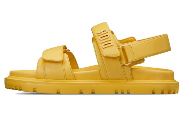 DIOR DiorAct Beach Sandals Women's Yellow
