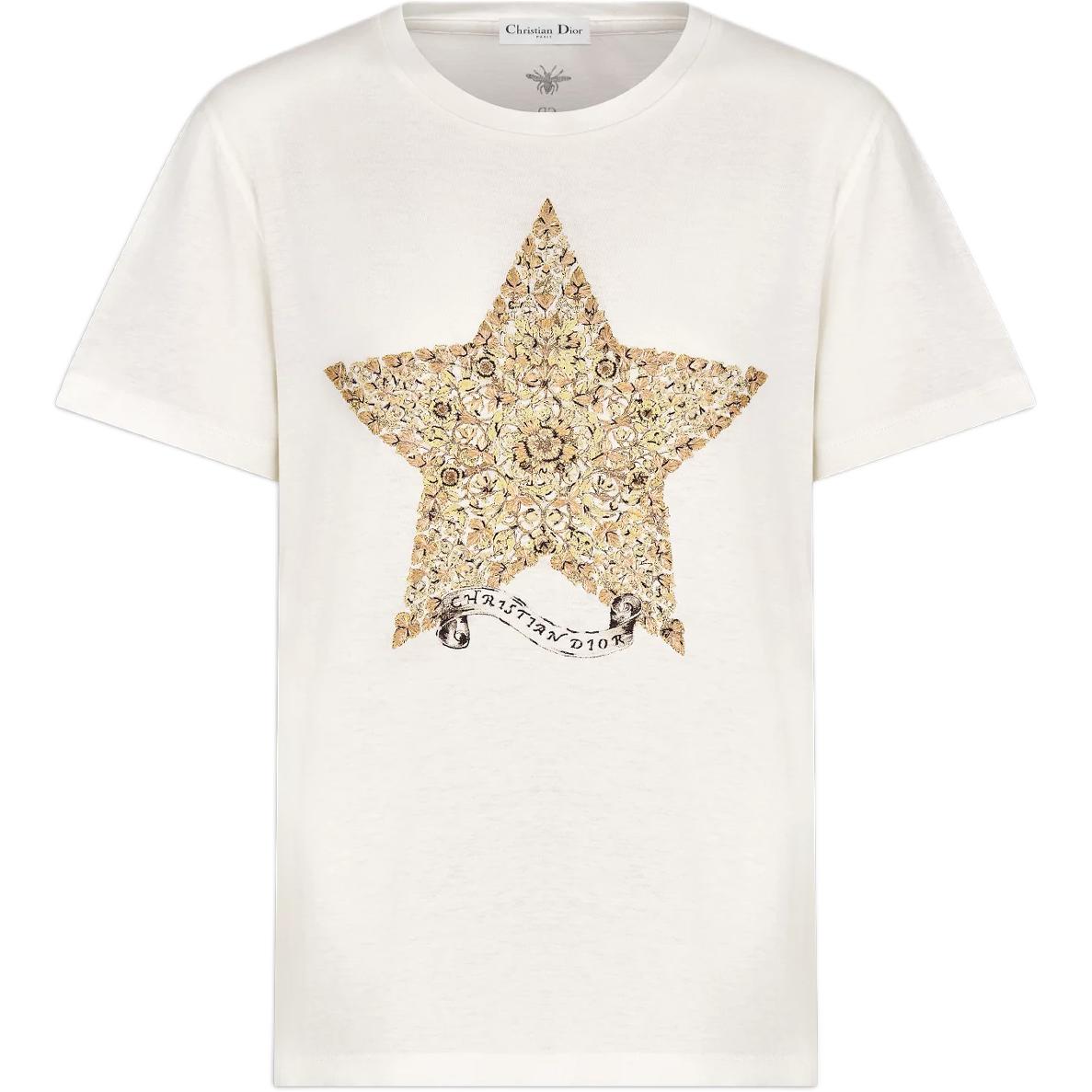 DIOR T-Shirt Women's White Gold