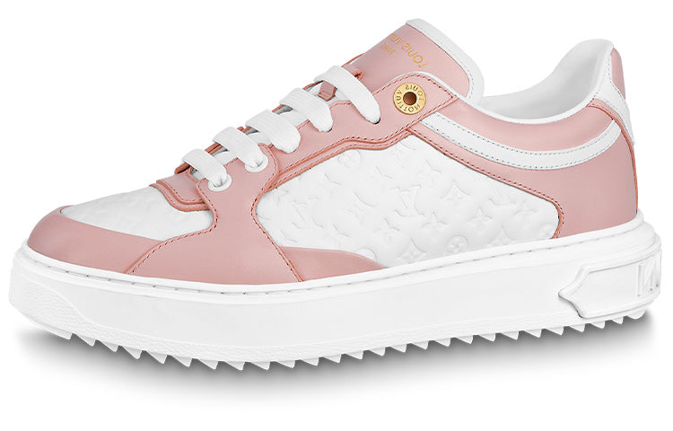 LOUIS VUITTON Time Out Sneakers 'White Mini Monogram Pink' Women's