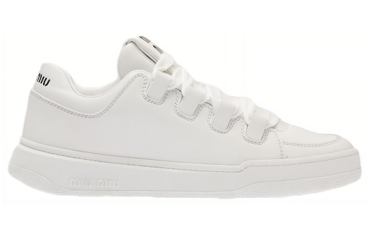MIU MIU Low Top Stylish Skateboarding Shoes Women's White